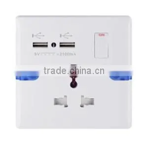 HE8958SL 1gang multi USB switched socket