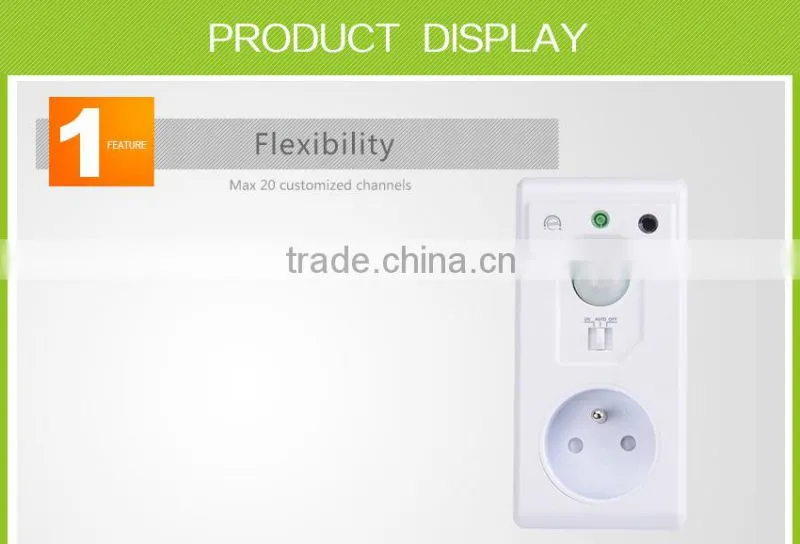 Electronic countdown timer built-in photocell provides dusk to dawn control with timer setting