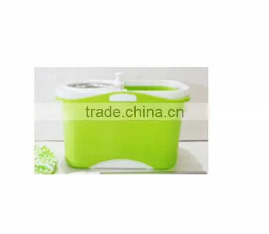 2014Four wheel eco-friendly stainless steel basket for plastic mop bucket