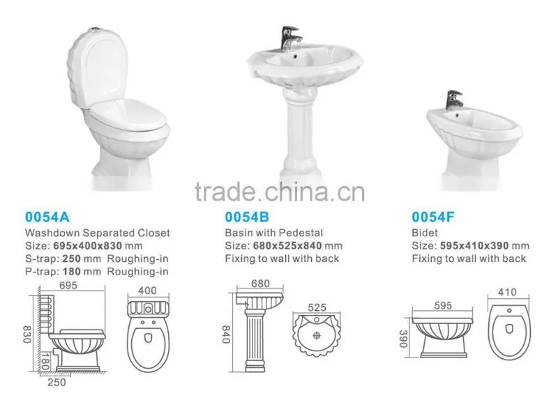 Sanitary Ware bathroom design ceramic two piece toilet