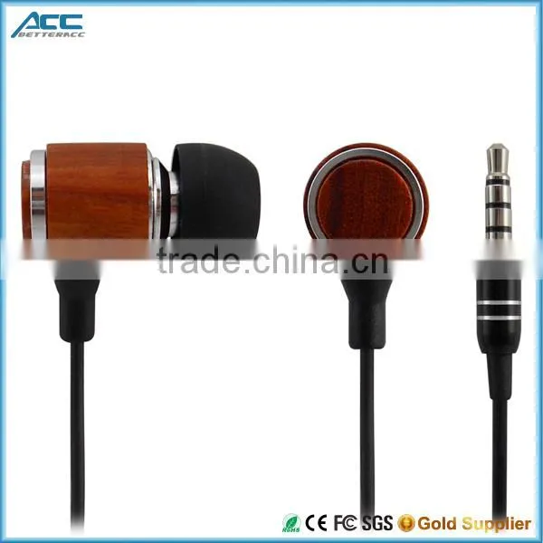 New Style wood Headphone Cool In-ear Stereo Wood Earphones Earbuds