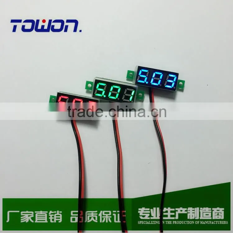 V18D 3Digits Blue(3-30v) Red(2.5-30V) Green(2.7-30V) LED DC Voltmeter for Battery Voltage
