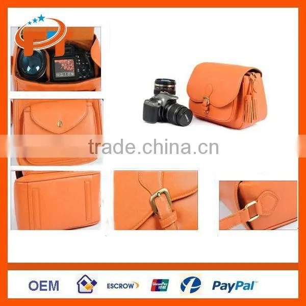 PU Leather DSLR SLR Camera Case Bag For Olympus