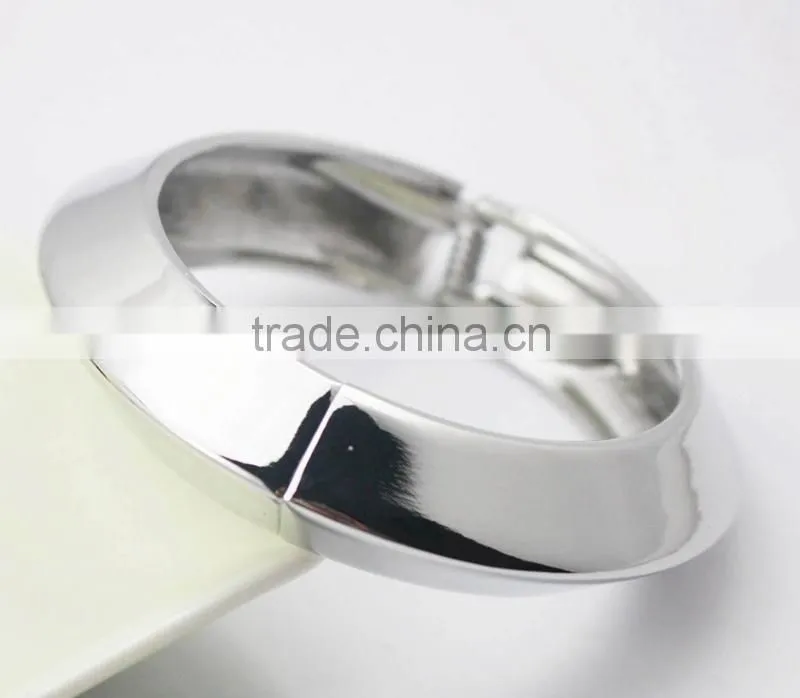 Fashion Blank Chunky Adjustable Alloy Bangle Mirror Polished