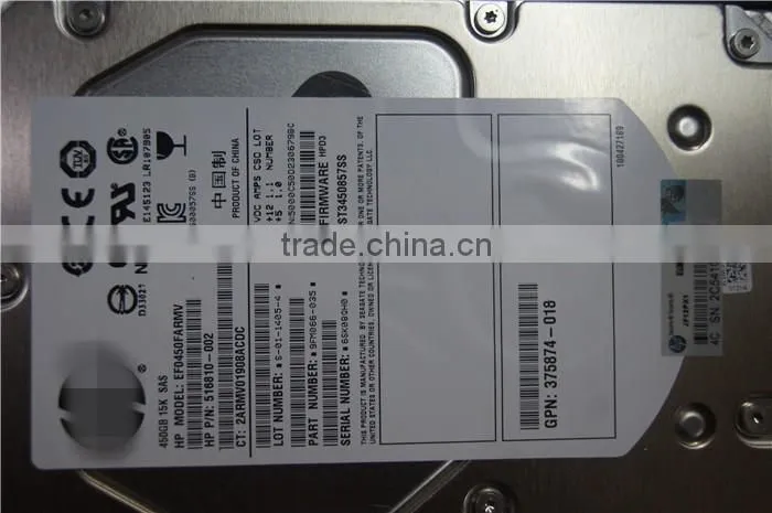 Hot Sale 652615-B21 450GB 15K 3.5 SAS HDD For HP YN