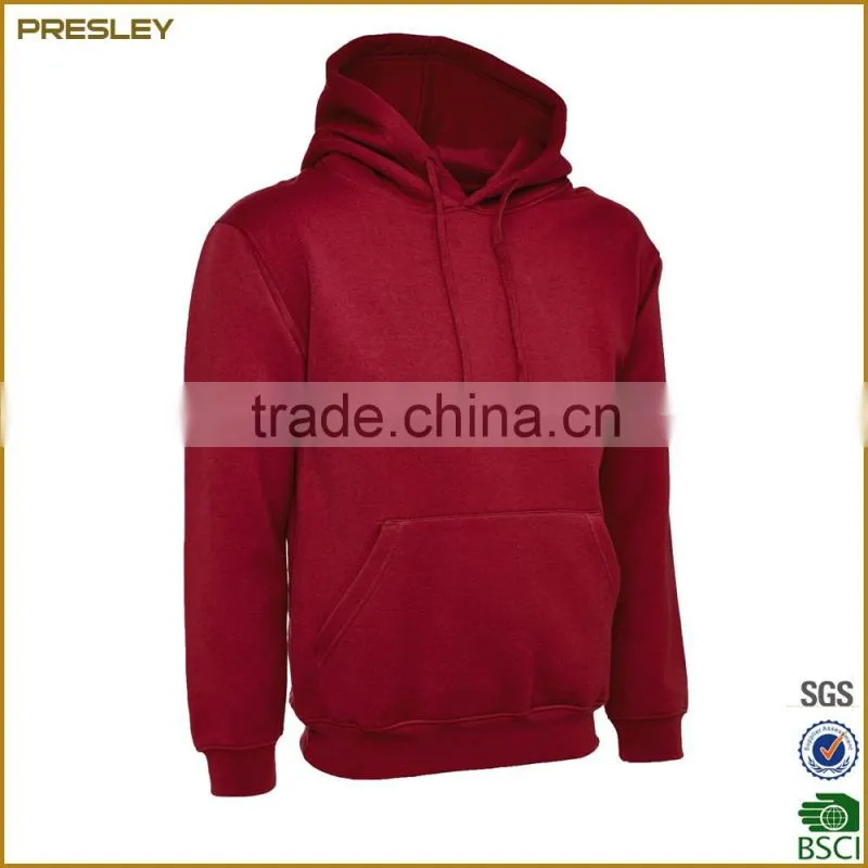 Presley oem 100% cotton plain custom wholesale blank pullover hoodies with pocket