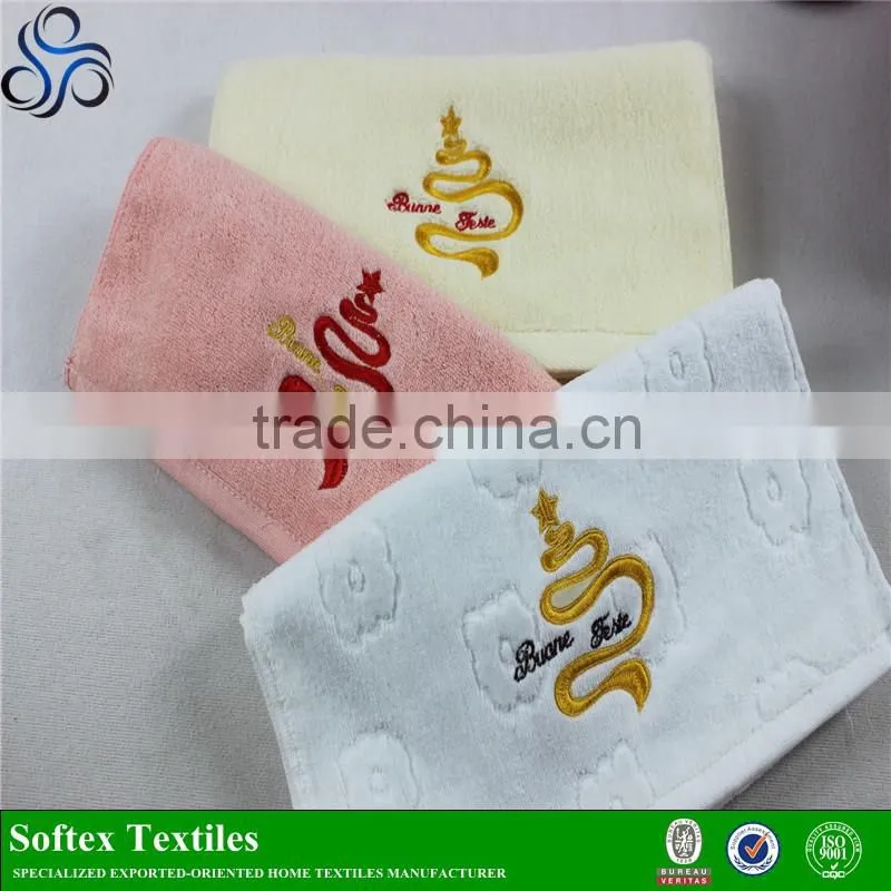 Soft and comfortable face towel christmas,christmas face towels