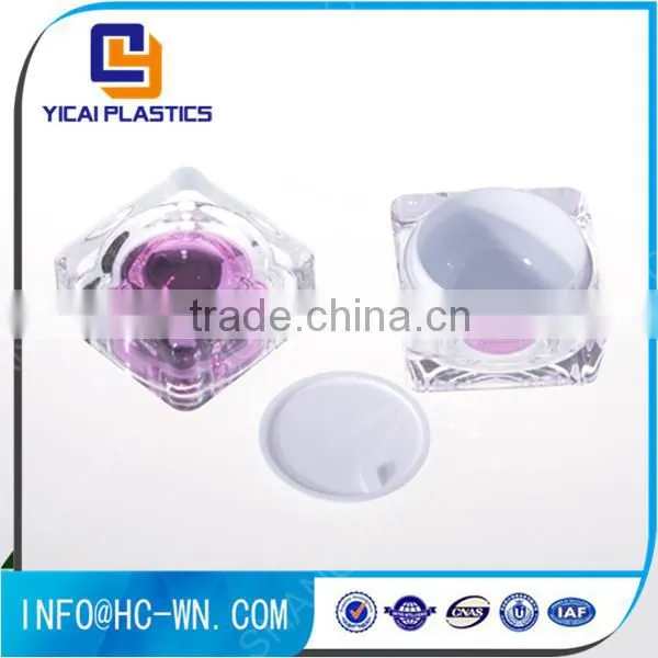 Colorful Biodegradable Silk Screen Printing Luxury Acrylic Cosmetic Jar, Arcylic Jar