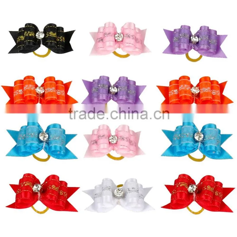 Multi Color Handmade Grooming Bows Wholesale Dog Hair Bows