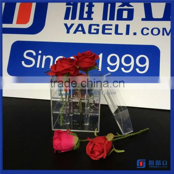 2016 New Design Customized Acrylic Box for Roses Acrylic Flower Box