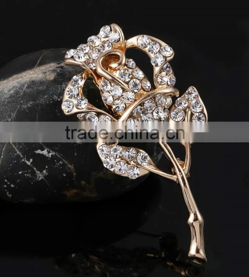 Wedding Bouquet Ab Color Rhinestone Flower Brooch,Color Rhinestone Brooch Pin For Garment Embellishment