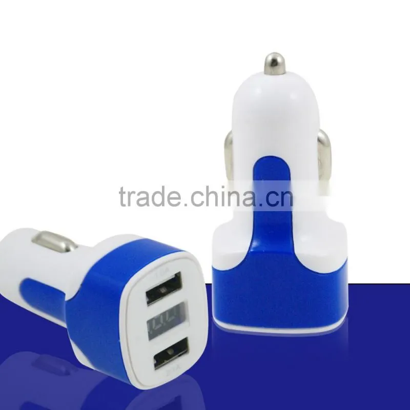 Faste Charging Dual Car Charger For iPhone Samsung with LCD Display