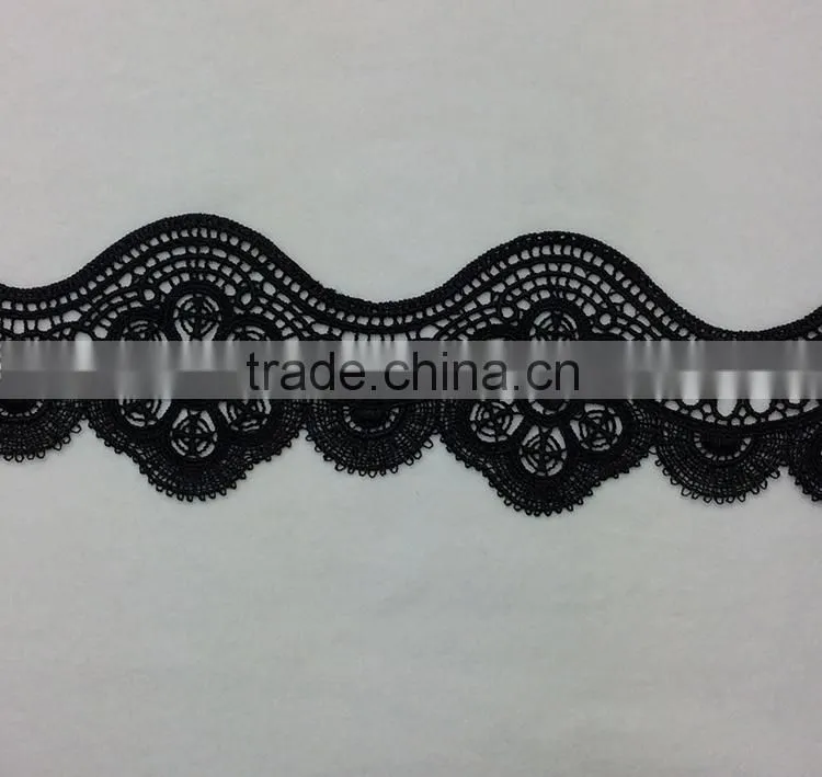 New Products on China Embroidered Fancy Embroidery Lace Trim For Garment