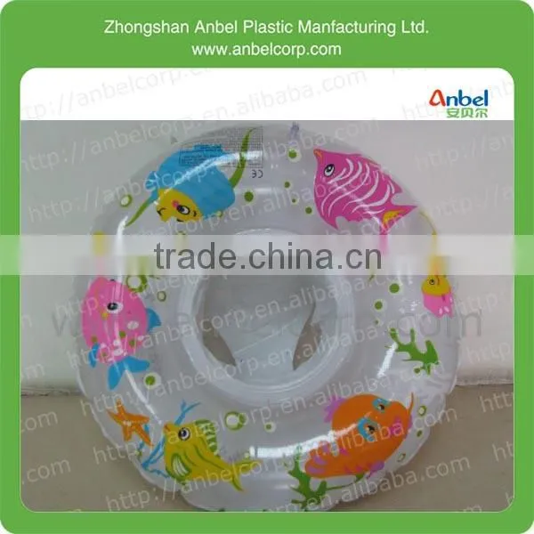 PVC plastic baby float & sitting inflatable seat ring with handles