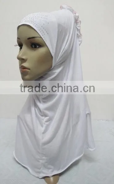 H242 latest muslim hijab scarf with flowers on back