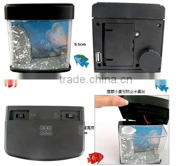 Mini USB Desktop Artificial Fish Tank Aquarium