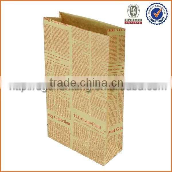 Promotion recycled newspaper paper bag