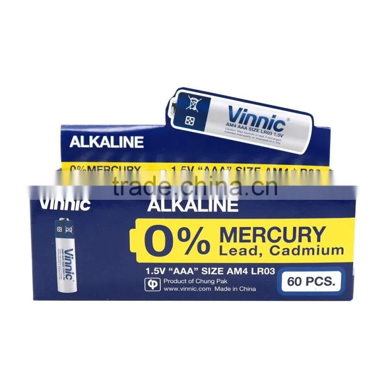 AAA am4 lr03 0% Mercury Alkaline Dry Battery toys remote control use