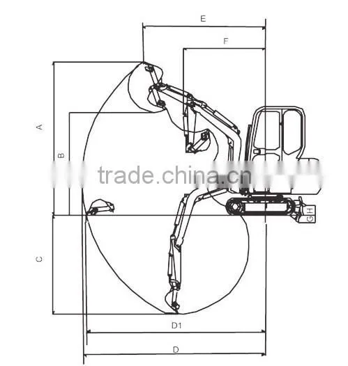 Chinese Cheap Mini 1.5 ton Excavator For Sale Price (YC15-8)