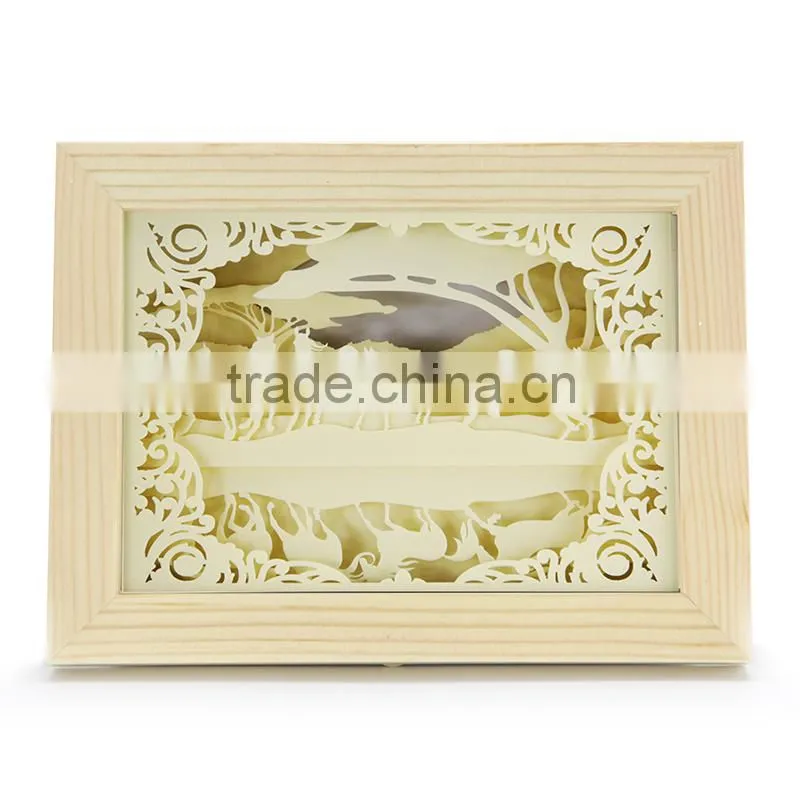 Led night ghost shadow led home indoor decorative photo frame lamp light