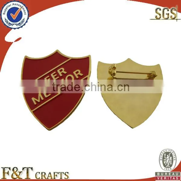 we make custom metal badges with metal painted safety pin