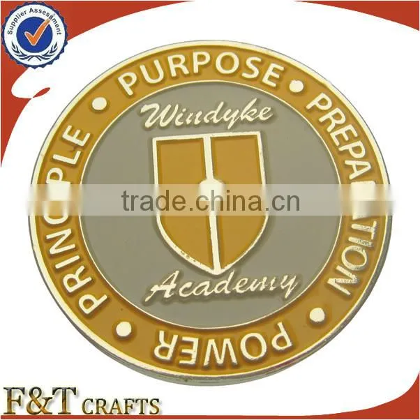 customize stamped cut out bronze metal plating military coin euro