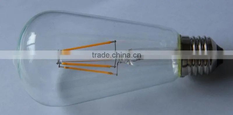ERP TUV UL CE standard 360 degree 4W ST64 led filament bulb 2200K Smoke color