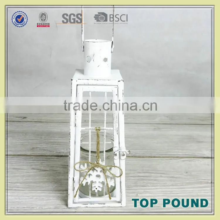 China Supplier Metal And Glass Free Standing Candle Lantern