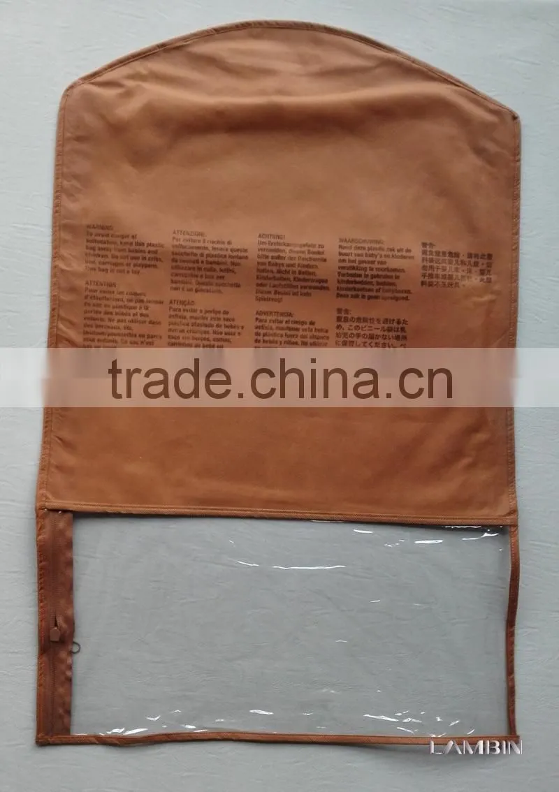 Zhejiang factory customs packaging bag for men's suit garments