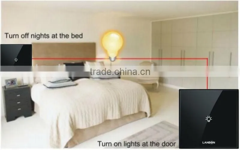 wireless 1 gang touch wall switches smart home