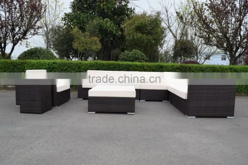 modern pe rattan sofa fancy outdoor wicker sofa daybed set