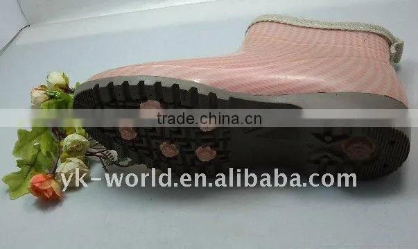 Rain boots for lady/ankle rain shoes