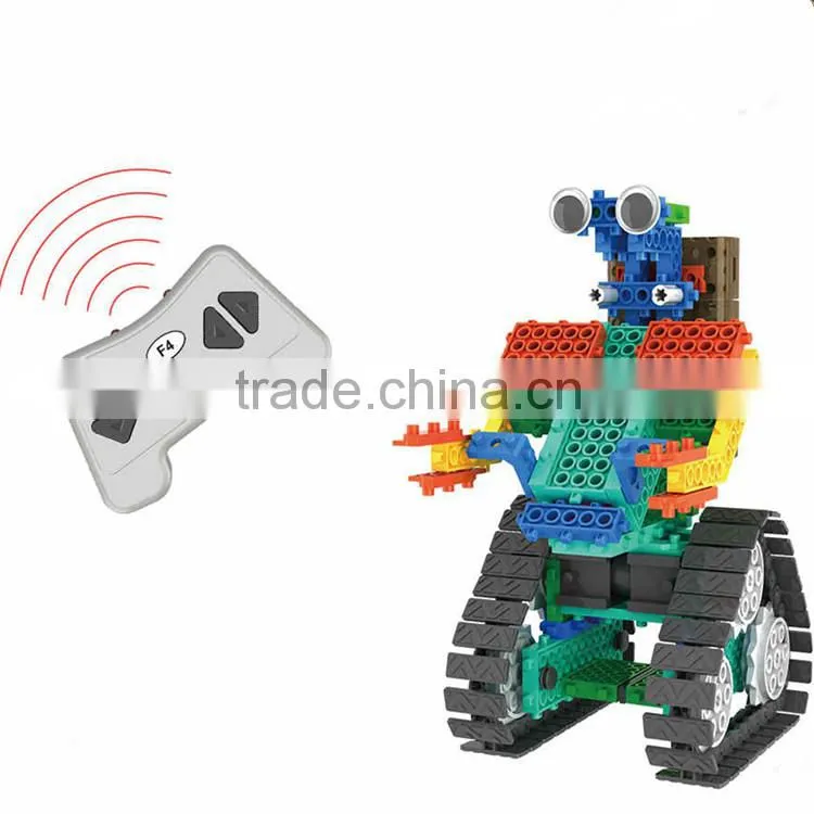 2 in 1 four channel rc building blocks kids educational