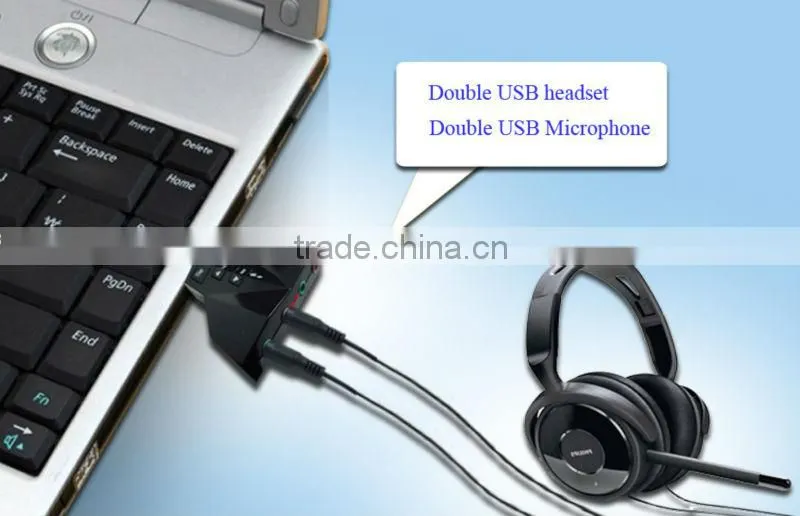 USB 2.0 7.1 Channel 3D Audio microphone Sound Card Adapter Splitter