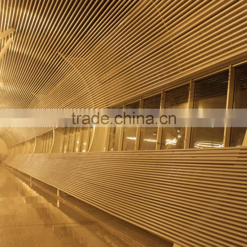 Used In Brasilia International Airport Commercial Suspended Ceiling Aluminum Round Pipe Ceiling