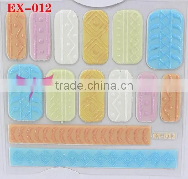 New nail knit foil sticker,2015 nail art sticker product