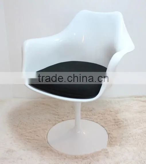 fiberglass chair with arm - white