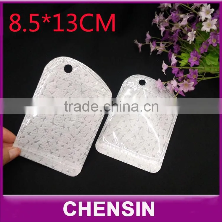 8.5*13cm(3.35*5.1")accessories zip pouch/pvc small bag/plastic packaging sleeve/poly bag
