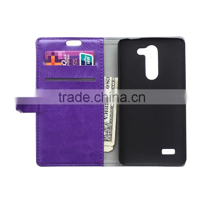 Wholesale Flip Cover Leather Case For LG L Bello D331 ,For LG L Bello D331Book Cover Stand Case