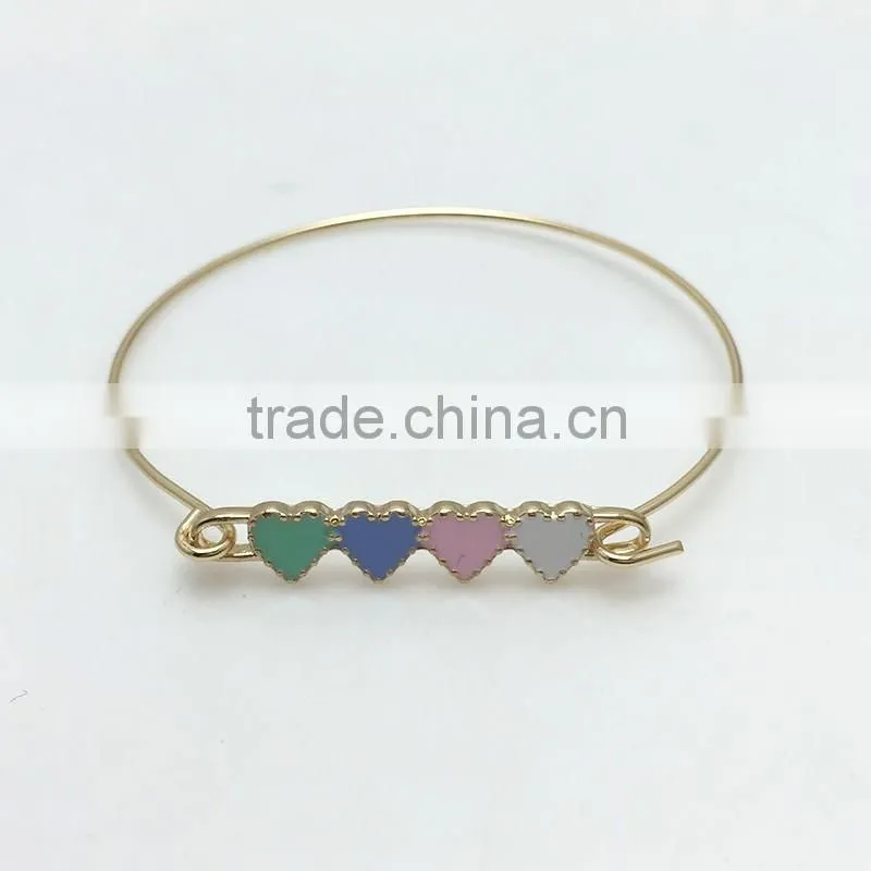 Top women factories for sale in china love charm enamel bangle
