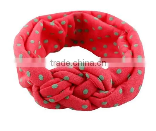 Red Toddler Baby Girls Polka Dot Headband Hair Band Headwear Wrap Accessories