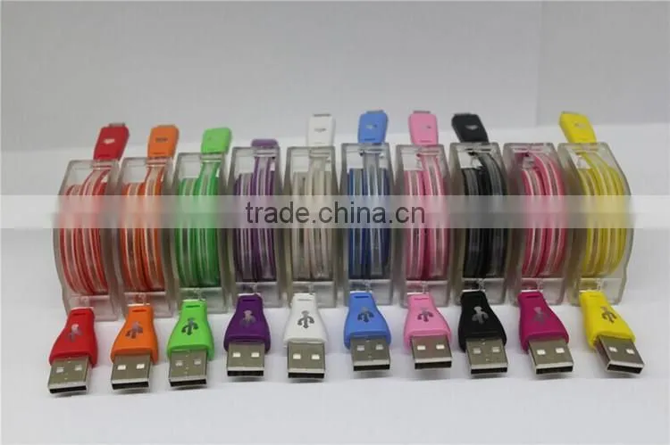 High Quality 1/2/3m Retractable Charging Cable