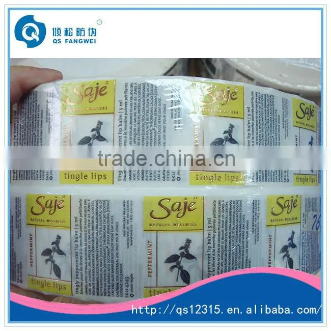 Waterproof adhesive labels for plastic bottles