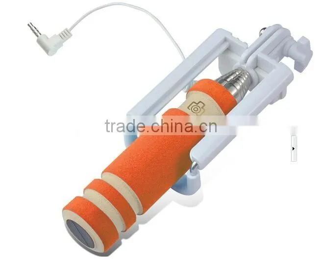 mini selfie stick 13.5 cm 2015 Top Hot 13.5cm Super Mini Wired Selfie Stick Handheld Monopod