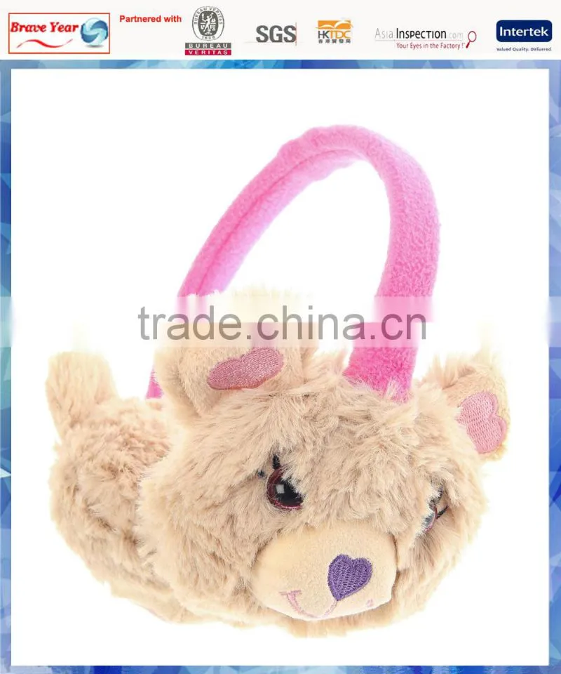 Kids faux fur earmuffs/fashion cute earmuffs for girl/thermal earmuffs