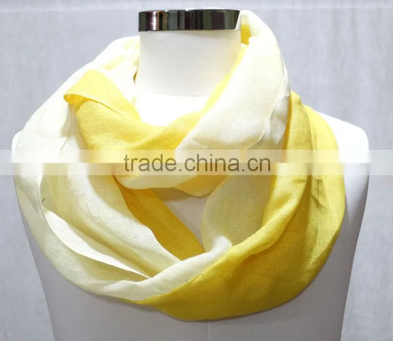 Hand woven Linen shaded loop scarves infinity scarves