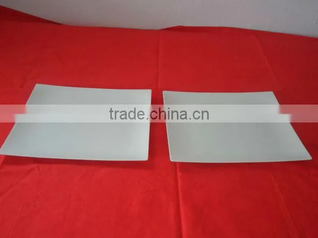 Disposable plastic rectangular plate