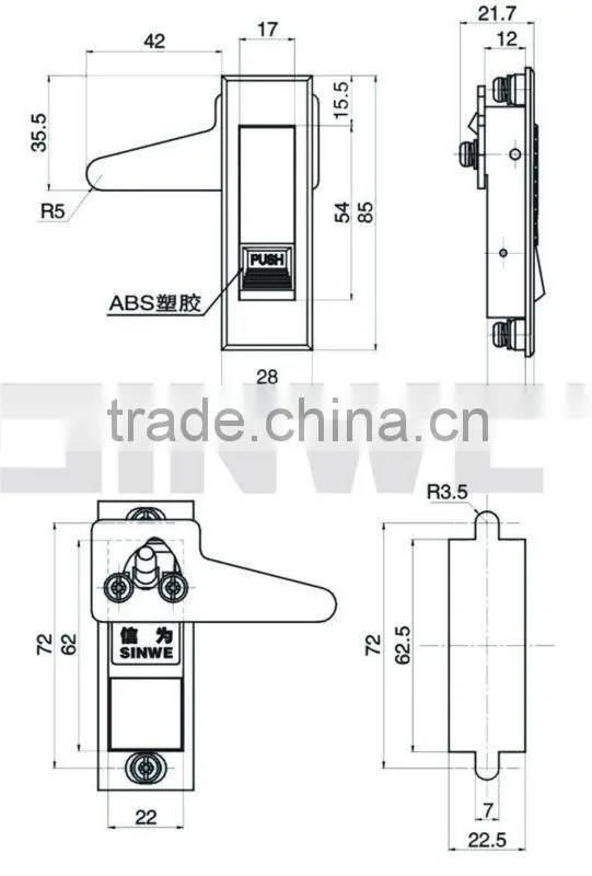 zinc-alloy panel fire hydrant cabinet press lock