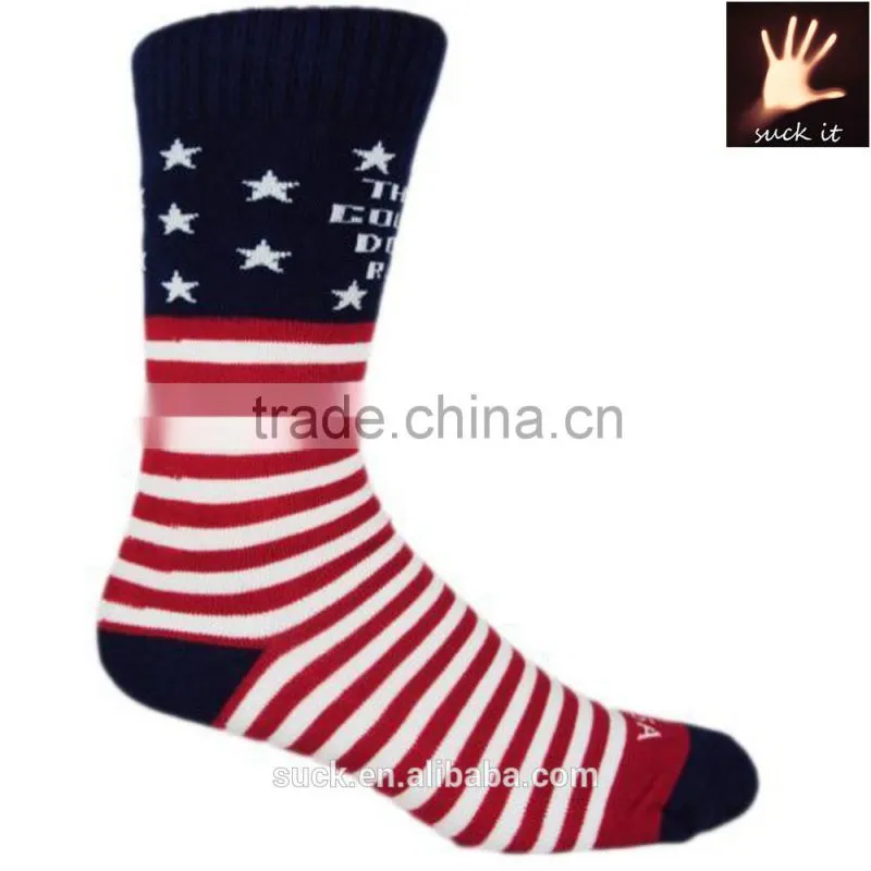 Black Label Men's American Flag Crew Sock