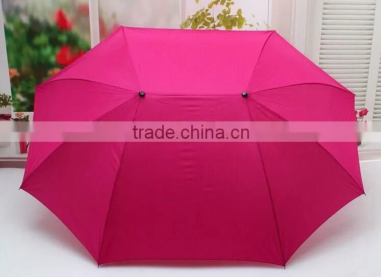Manual open pongee material lover two person umbrella